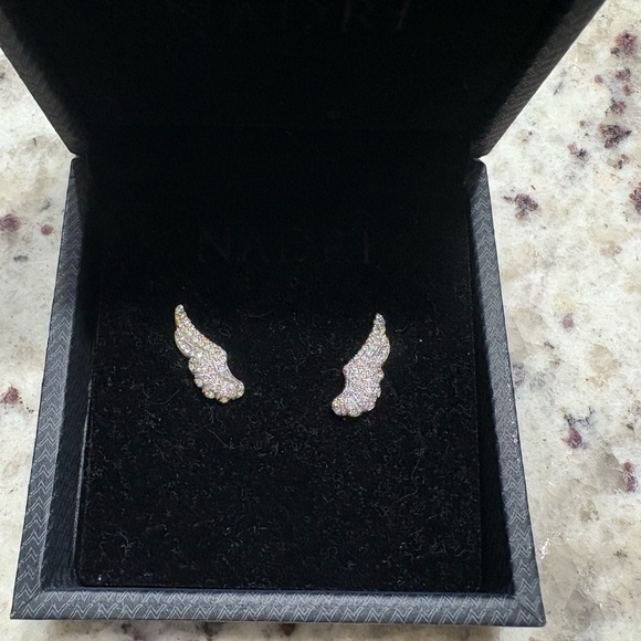 Nadri Angel Wing Earrings - Picture 2 of 5